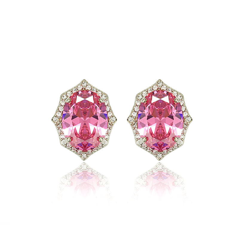 Vintage Pink Crystal Earrings