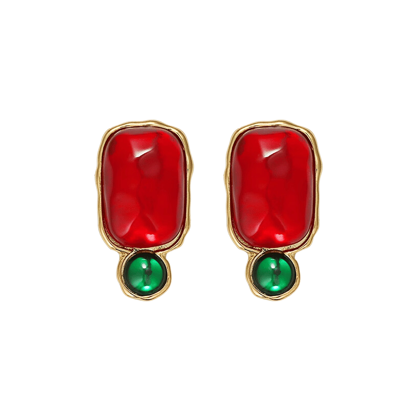 Rainbow Dream Ruby Earrings