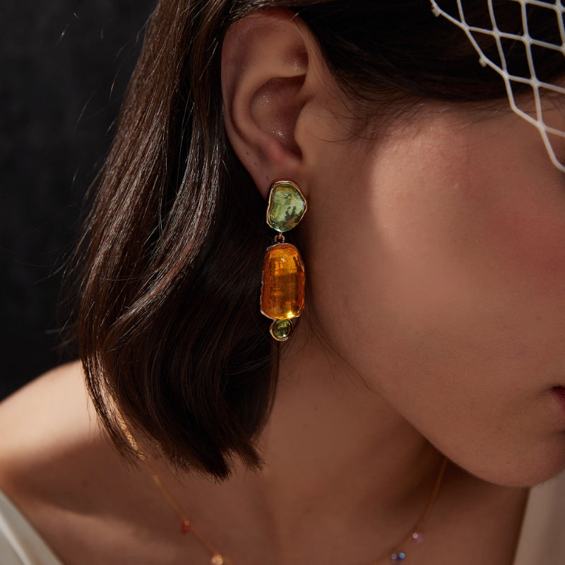 Rainbow Fantasy Glass Earrings - GoOpenit