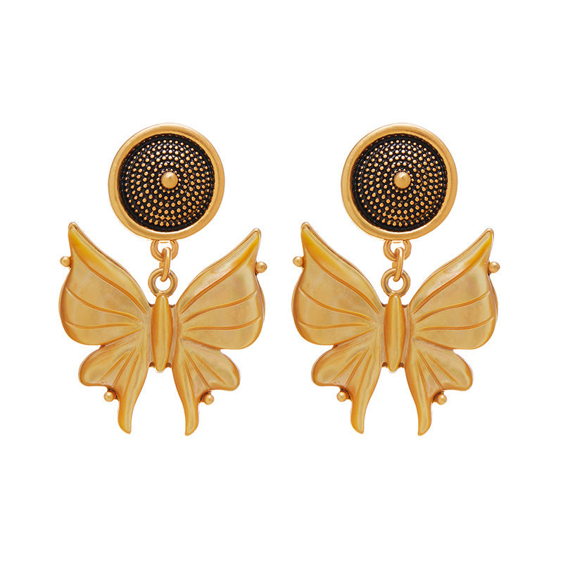 Mother of Pearl Vintage Butterfly Earrings