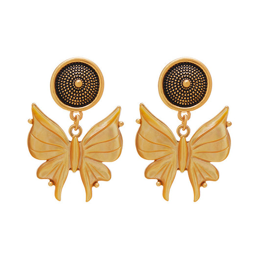 Mother of Pearl Vintage Butterfly Earrings