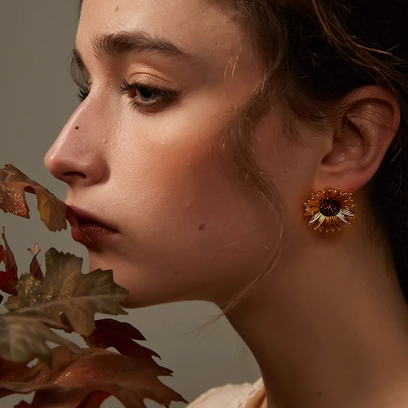 Sunflower Bloom Earrings - GoOpenit