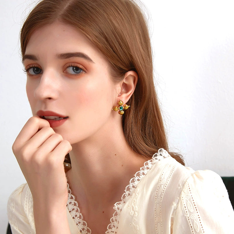 Palace Style Cross Earrings - GoOpenit