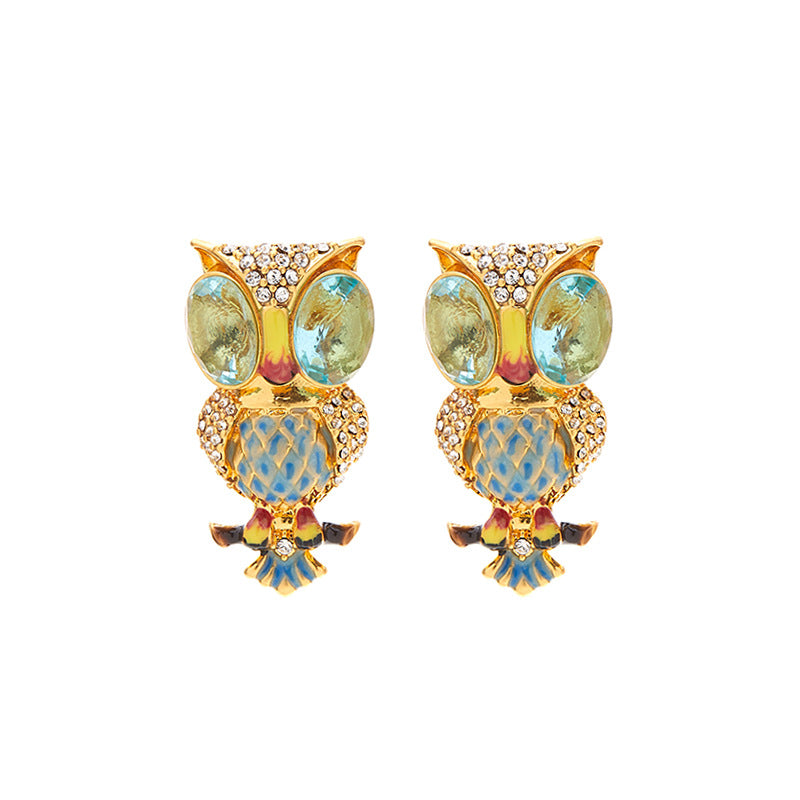 Colorful Owl Stud Earrings - GoOpenit