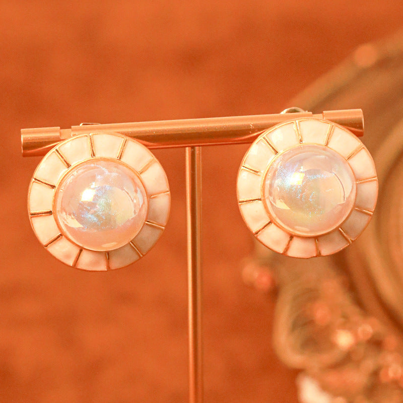 Round Stud Earrings - GoOpenit