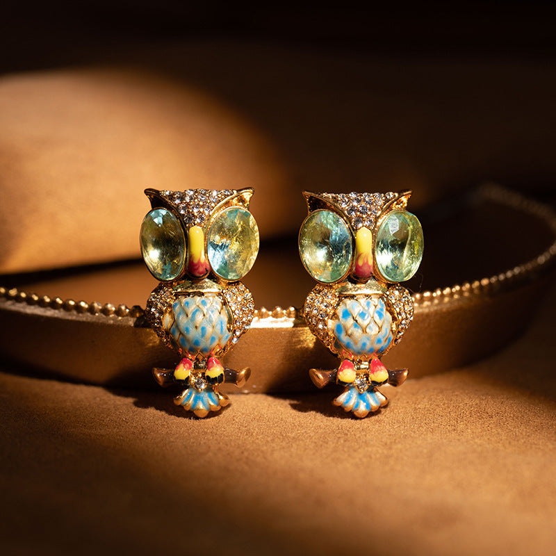 Colorful Owl Stud Earrings - GoOpenit