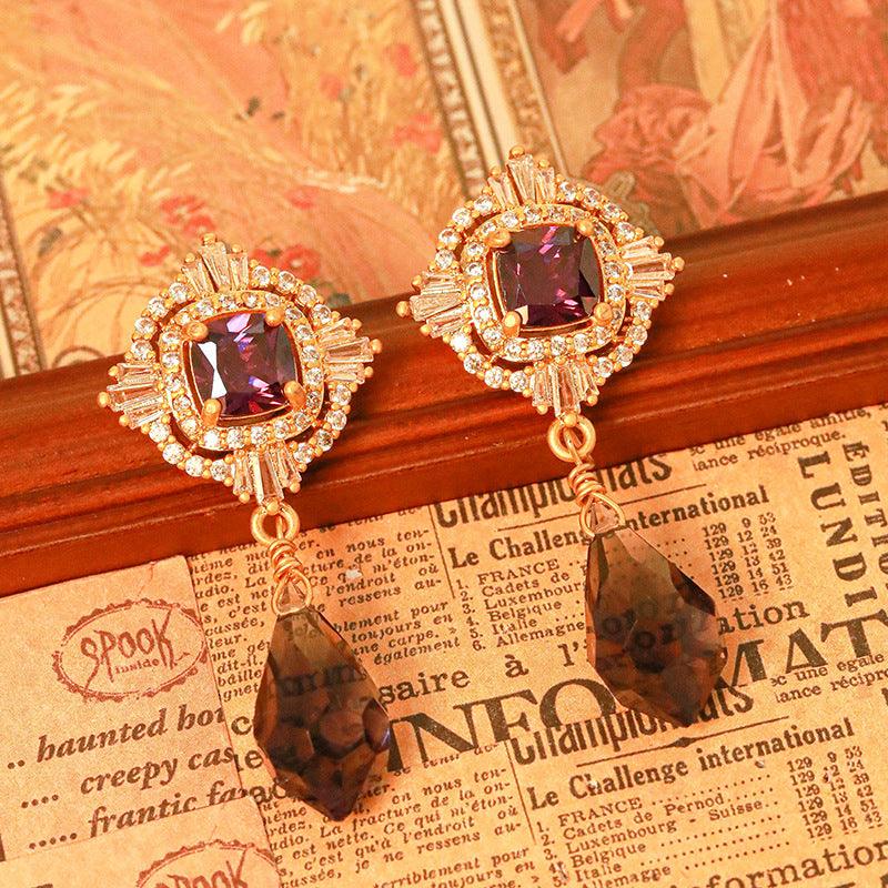 Gemstone Studded Earrings - GoOpenit