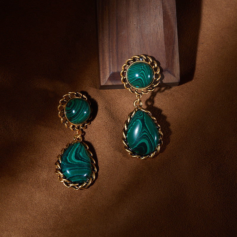 Peacock Stone Earrings - GoOpenit