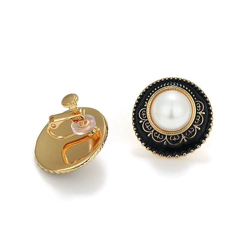 Round Pearl Earrings - GoOpenit