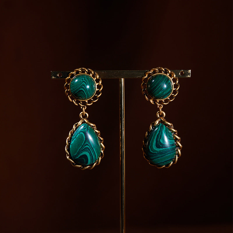 Peacock Stone Earrings - GoOpenit