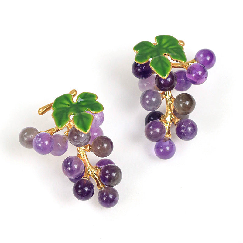 Botanical Grape Ear Pins - GoOpenit