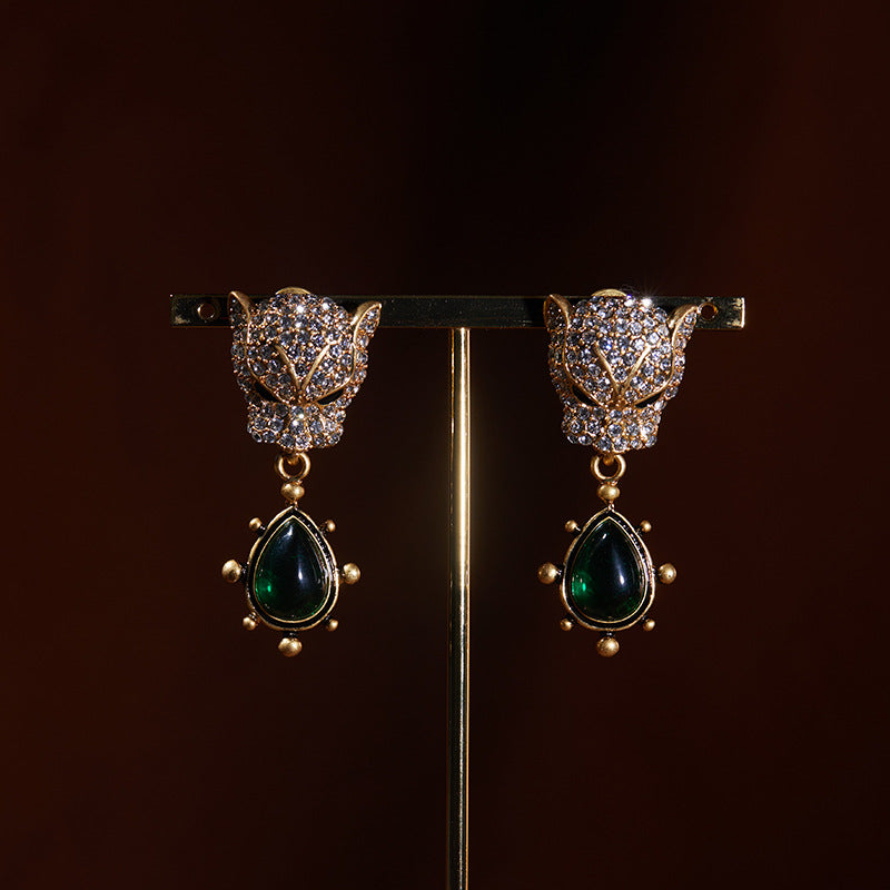 Cheetah Emerald Earrings