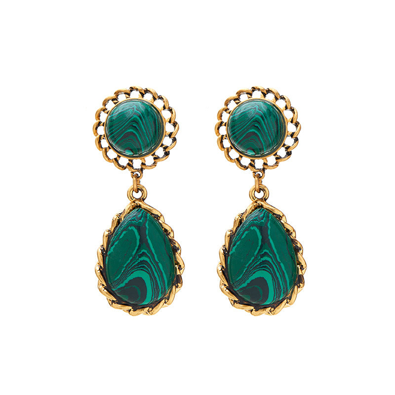 Peacock Stone Earrings - GoOpenit