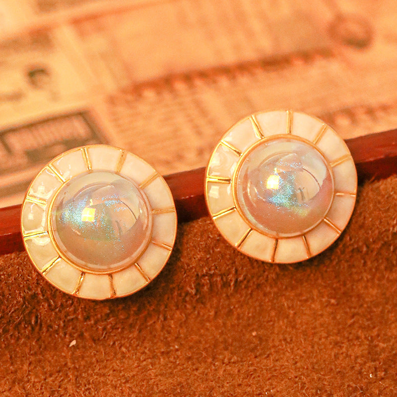 Round Stud Earrings - GoOpenit