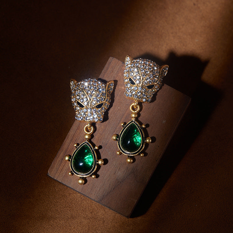 Cheetah Emerald Earrings