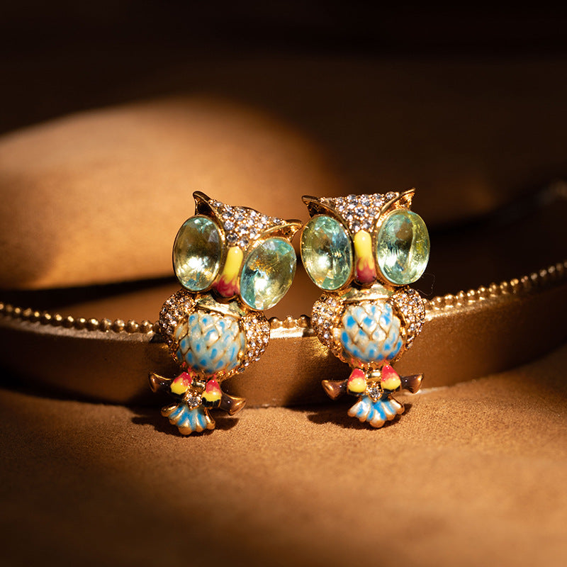 Colorful Owl Stud Earrings - GoOpenit