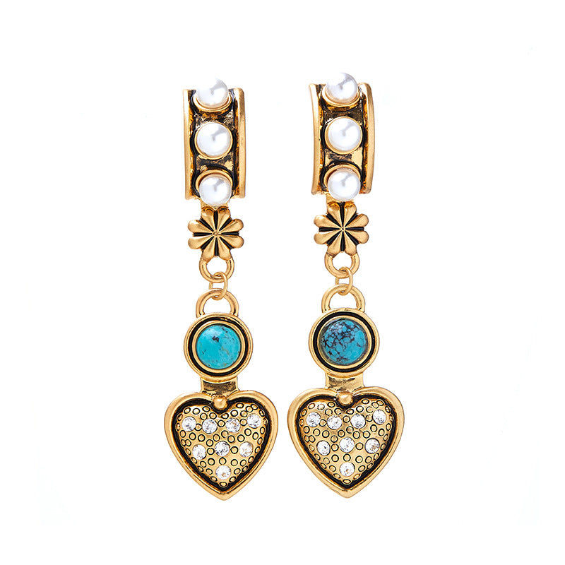 Heart-shaped Long Earrings - GoOpenit