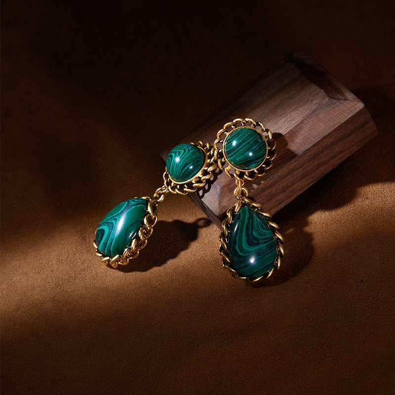 Peacock Stone Earrings - GoOpenit