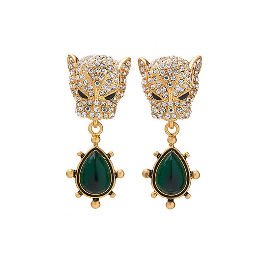 Cheetah Emerald Earrings