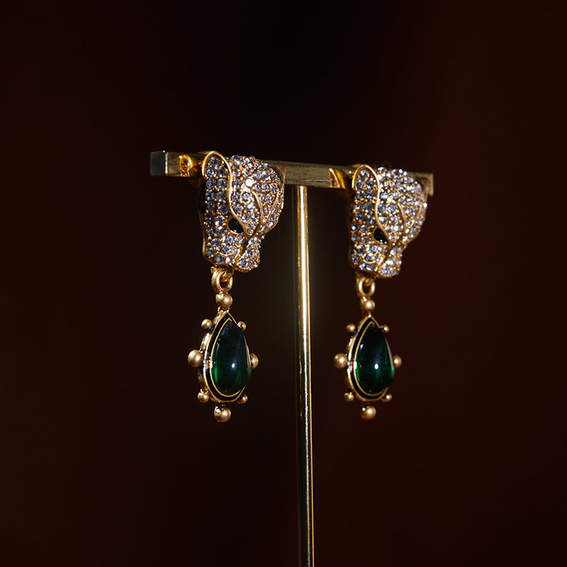 Cheetah Emerald Earrings