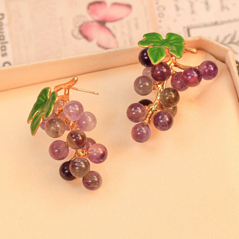 Botanical Grape Ear Pins - GoOpenit