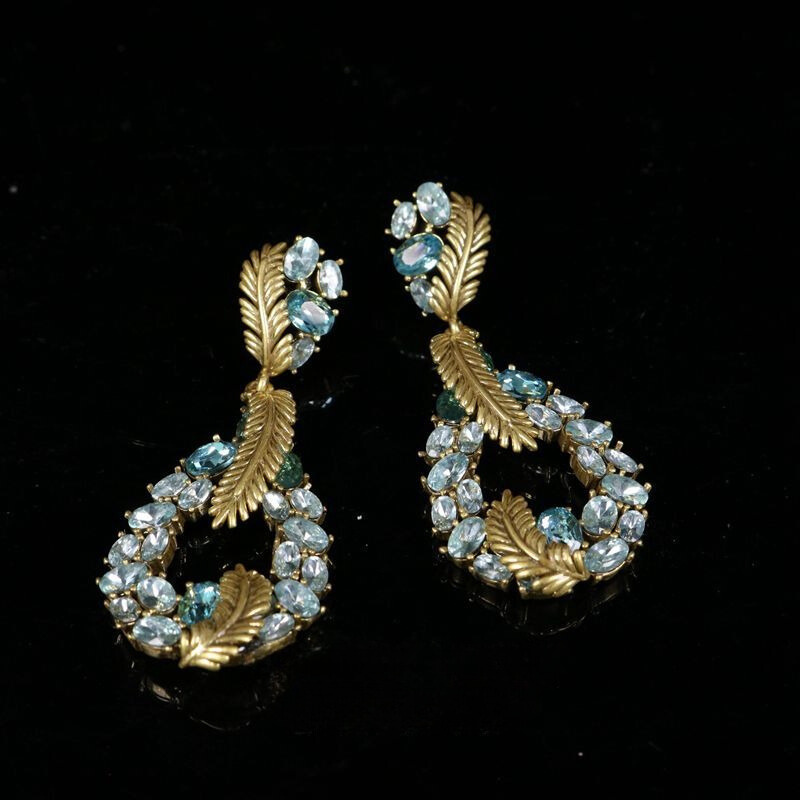 Retro Feather Diamond Earrings - GoOpenit