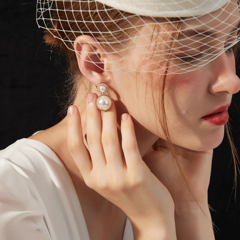 Pearl Pendant Earrings - GoOpenit